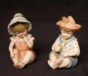 Pair of Miniature Bisque Piano Babies