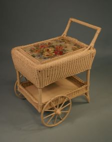 1890 Wicker Tea Cart