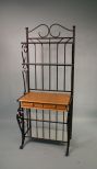 Modern Iron and Wood Bakers Rack