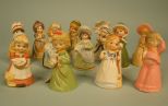 Box Lot of Hand Painted Porcelain Figurine Bells