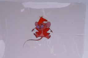 Original Walt Disney Movie Film Cel, Unidentified Mouse in Detective Duds