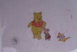 Certified/Original Walt Disney Double Film Cel, Winnie the Pooh, Piglet & Roo