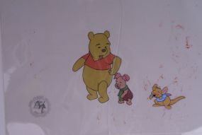 Certified/Original Walt Disney Double Film Cel, Winnie the Pooh, Piglet & Roo