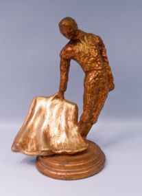 Gold-leaf Chalkware Figure of Matadore