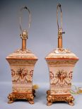 Pair of Italian Porcelain Lamps