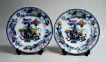 Pair of Staffordshire Flow Blue 