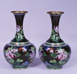 Pair Chinese Cloisonn