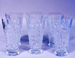 Set/6 West Germany Cut Glass Tumblers