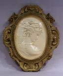 Chalkware Victorian Style Wall Plaque