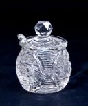 American Brilliant Cut Glass Mustard Jar