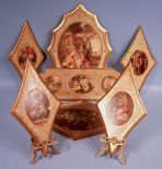 8 Various Italian Handpainted & Gilded 