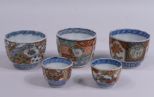 5 Japanese Imari Tea/Sake Cups