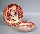 Japanese Gilt Imari Plate & Bowl