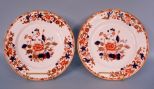 A Pair of Copelands China Polychrome Transfer Plates