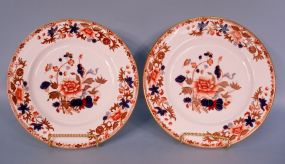 A Pair of Copelands China Polychrome Transfer Plates