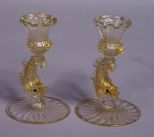 A Pair of Venetian Art Glass 