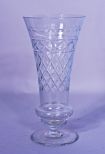 Early Hand Blown Cut Glass Vase