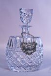 Fine Cut Crystal Decanter w/ Bourbon Tag