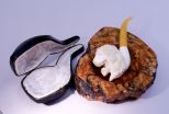 Meerschaum Carved Lion Pipe in Fitted Leather Case & an Italian Alabaster Ashtray