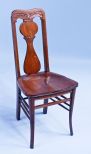 c1900 Walnut Ladies Carved Vanity/Desk Chair