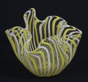 Venini Miniature Striped Fazzoletto Handkerchief Vase