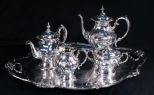 Gorham Silver 5 Piece Coffee & Tea Service