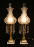 Pair of New Englander Astral Style Lamps