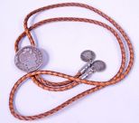 Leather and Silver Bolo with US Coins