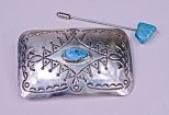 Navajo Sterling Belt Buckle & Tie Pin