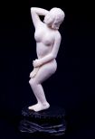 Carved Ivory Nude Bathing Beauty
