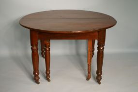 Early Walnut Banquet Table with Leaves