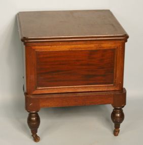 American Late Classical Mahogany Bed-Step Commode