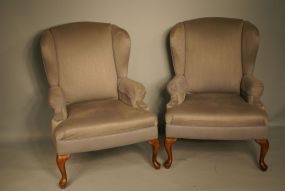 Pair Queen Anne Chairs