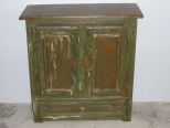 Primitive two door cabinet w/drawer under