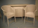 Wicker Bar & 4 Stools