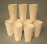 9 Milk Glass Glasses