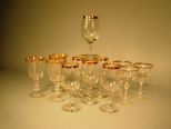 Matching Gold Rim Stemware