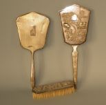Sterling Silver Mirror and Brush Set