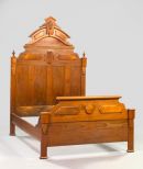 Two-Piece American Renaissance Revival Walnut Bedroom Suite