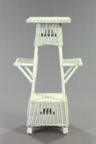American Late Victorian Wicker Plant Stand
