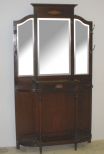 English Art Deco Stained Mahogany Hall Tree