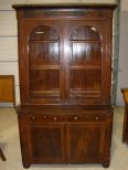 American Late Classical Flame Mahogany Secretary