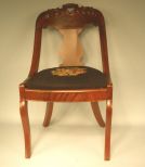 Flame Mahogany Needlepoint Chair