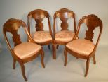 Set of 4 Flame Mahogany Chairs