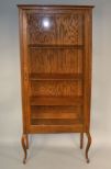 Oak Single Door Display Cabinet