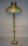 Onyx Floor Lamp with Glass Shade