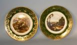 Pair of English Countryside Scene Plates