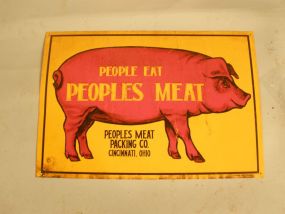 Peoples Meat Packing Co. Advertising Sign