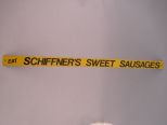 Metal advertising plate, Schiffners Sweet Sausages