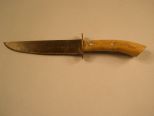 Bowie Knife with Curved Wooden Handle